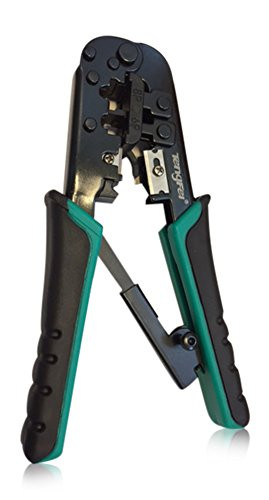 Modular Crimper  Stripper - Cutter 3-in-1 Tool for Crimping cat5, cat5e, cat6, RJ-45, RJ-12, RJ-11, 6p4c, 6p6c Connectors