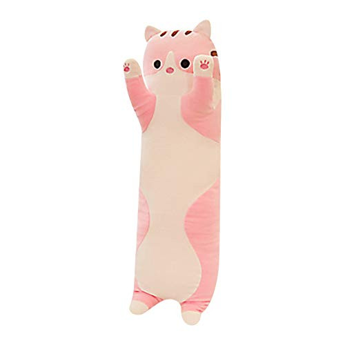 Cat Plushie Cute Stuffed Cat Doll Cute Kawaii Plush Pillow Doll Toy Soft Cat Stuffed Animals Long Pillow Toy Kitten Body Pillow Gift for Kids and Girlfriend