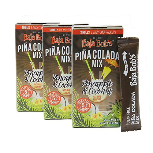 Pina Colada Mix Singles - Zero Sugar Low Calorie Low Carb Keto Friendly Skinny Cocktail Mixer. -3-Pack Makes 24 Individual Cocktails- Pina Colada Mix Singles - Zero Sugar Low Calorie Low Carb Keto Friendly Skinny Cocktail Mixer. -3-Pack Makes 24 Individual Cocktails-