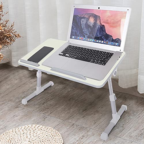 Foldable Aluminum Laptop Stand Height and Surface Angle Adjustable Notebook Stand Riser Holder Computer Stand Compatible with Air Pro Dell HP Lenovo More 10-15.6" Laptops -Silver-