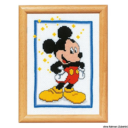 Vervaco Counted Cross Stitch- Mickey Mouse Acrylic Multi-Colour 8 x 1 x 5 cm