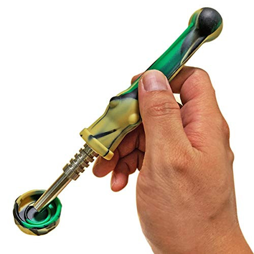 WFB Silicone Honey Straw 6.5" Green/Yellow/Black