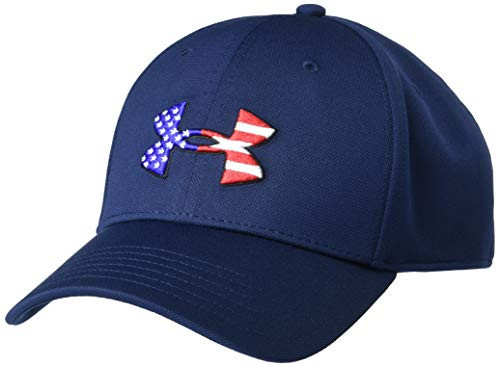 Under Armour Men's Freedom Blitzing Hat  Academy Blue -408--White  Medium-Large