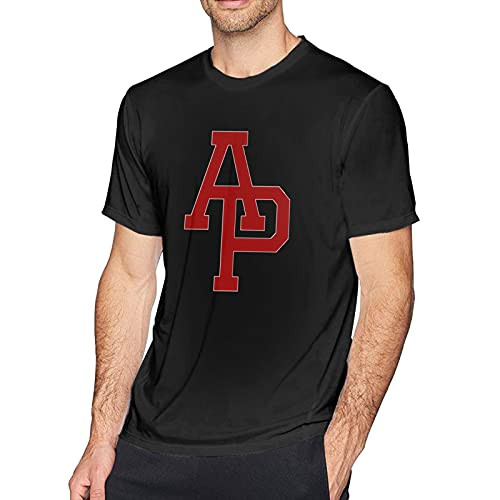 JOHN AHMED Az and USA-Pacific-University Big and Tall Tee Shirts Summer Round Neck Short Sleeve for Men Outdoor Active Hikin Large Black