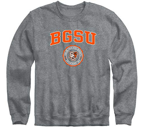Ivysport Bowling Green State University Falcons Crewneck Sweatshirt Heritage Charcoal Grey Medium