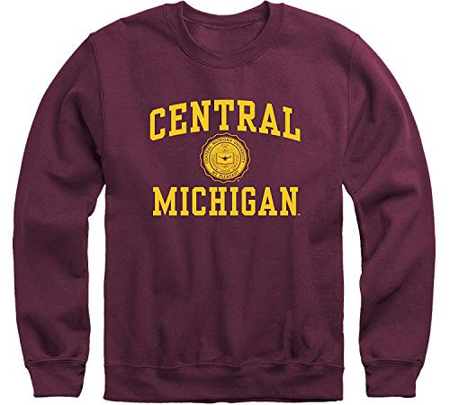 Ivysport Central Michigan University CMU Chippewas Adult Unisex Crewneck Sweatshirt Heritage Maroon Large Ivysport Central Michigan University CMU Chippewas Adult Unisex Crewneck Sweatshirt Heritage Maroon Large