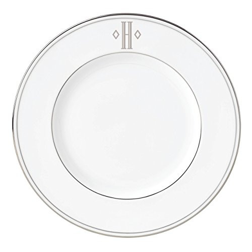 Lenox Federal Platinum Block Monogram Dinnerware Accent Plate H