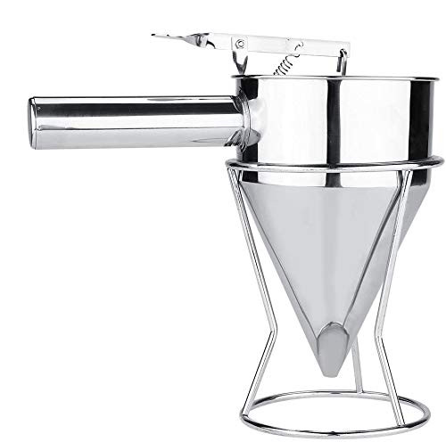 XMSound Piston FunnelStainless Steel Confectionery Funnels with Stand Batter Dispenser Bakery Use Cake Decorating ToolGreat for Takoyaki and Baking XMSound Piston FunnelStainless Steel Confectionery Funnels with Stand Batter Dispenser Bakery Use Cake Decorating ToolGreat for Takoyaki and Baking