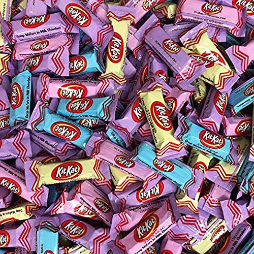 KIT KAT Chocolate Bars Easter Colors Miniatures Perfect for Easter Decorations Party's  and  Give Outs 80 oz Bulk Candy -Approximately 250 Mini Bars-
