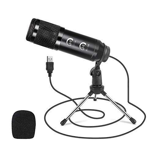 USB Microphone Microphone for PC Gaming Recording Mic with TripodMicrophone for Laptop MAC or Windows Cardioid Studio Recording Vocals Voice OversStreaming Broadcast and YouTube Videos