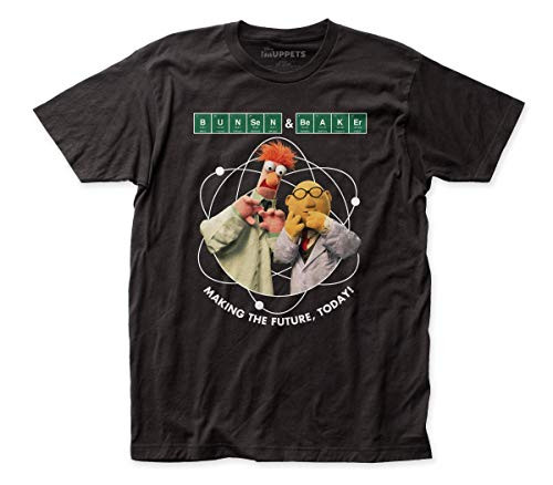 Impact Merchandising The Muppets Bunsen  and  Beaker Fitted Jersey tee -XL- Black