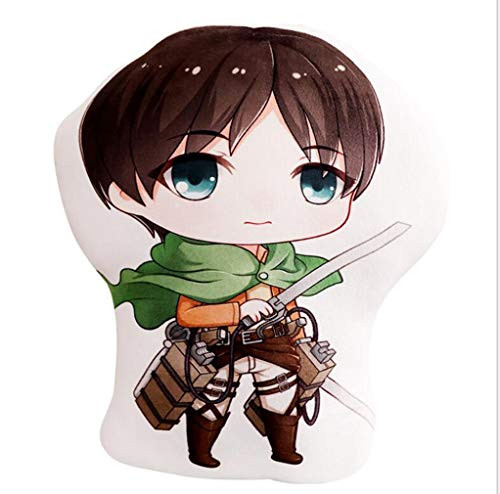 Adonis Pigou Anime Attack on Titan Eren Jaeger Plush Pillow Stuffed Cushion Doll 7.87"