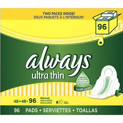 SCS Always Ultra Thin Regular Pads with Wings - 96 Ct.