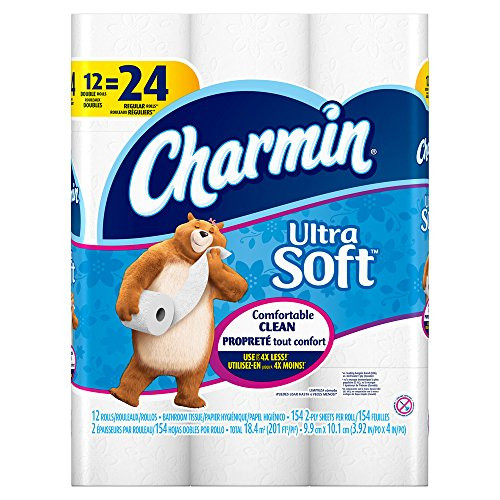 Charmin Ultra Soft Toilet Paper Double Roll 12 Count