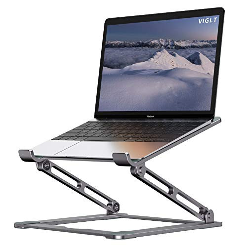 Laptop Stand for Desk Adjustable Laptop Stand Holder Portable Laptop Riser with Multi-Angle Height Adjustable Computer Stand for MacBook Air-Pro and More Notebooks 10-17.3"-Grey