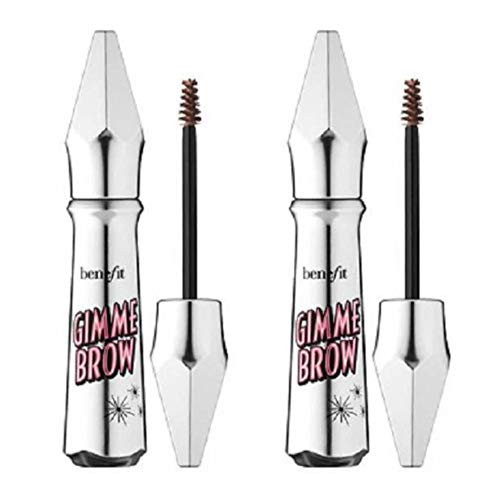 Benefit Gimme Brow  plus Volumizing Eyebrow Fiber Gel Bundle -Neutral Light Brown 0.1oz 2-Pack- -2 Items-