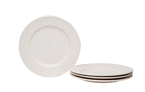 Red Vanilla FC900-402 Salad Plates -Set of 4- 8.5" Nantucket White