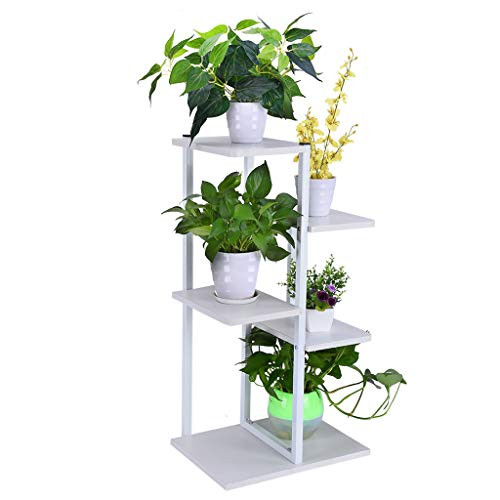 US Fast Shipment Bazahy Kitchen Collection Shelf Standing Rack Plant Stand Rack Shelf Flower Pots Holder Display Rack Utility Shelf Rack Storage Rack Collection Rack -White-