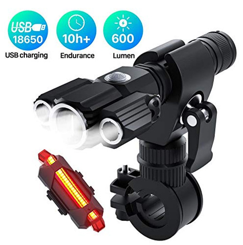 ACCOCAM USB Rechargeable Bike Light Set Powerful Lumens Bicycle Light Road Bike Headlight, LED Bike Lights Front and Back Easy to Install for Kids Men Women Cycling Flashlight ACCOCAM USB Rechargeable Bike Light Set Powerful Lumens Bicycle Light Road Bike Headlight, LED Bike Lights Front and Back Easy to Install for Kids Men Women Cycling Flashlight