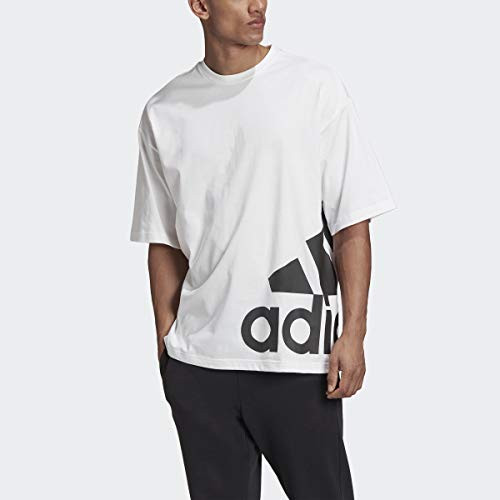 adidas mens Big Badge of Sport Boxy Tee White-Black XX-Large