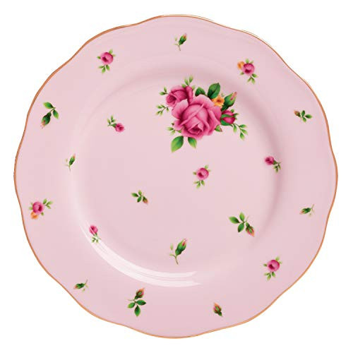 Royal Albert New Country Roses Salad Plate 7.9" Mostly Pink with Multicolored Floral Print