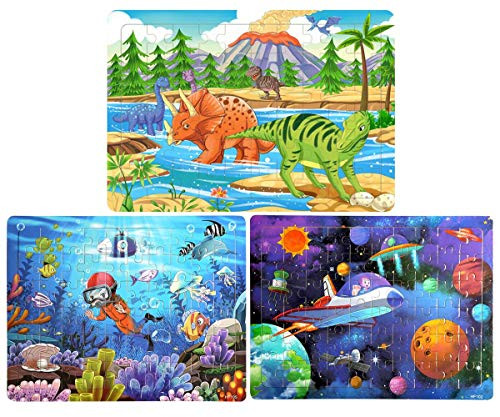 Wooden Jigsaw Puzzles Set for Kids Age 2-8 Year Old 60 Piece Colorful Wooden Puzzles for Toddler Children Learning Educational Puzzles Toys for Boys and Girls (3 Puzzles) Wooden Jigsaw Puzzles Set for Kids Age 2-8 Year Old 60 Piece Colorful Wooden Puzzles for Toddler Children Learning Educational Puzzles Toys for Boys and Girls (3 Puzzles)