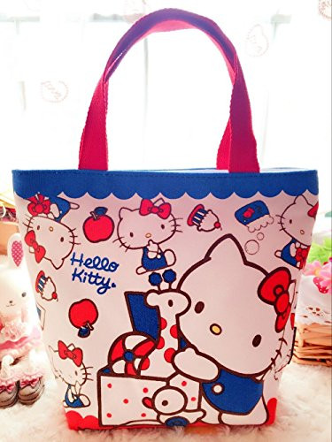 CJB Sanrio Hello Kitty Lovely Multipurpose Lunch Bag (Blue Red)