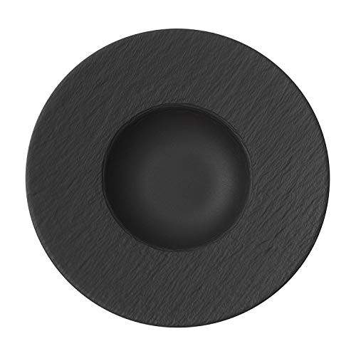 Villeroy and Boch Manufacture Rock Pasta Plate 11.5 in Black-Gray Villeroy and Boch Manufacture Rock Pasta Plate 11.5 in Black-Gray
