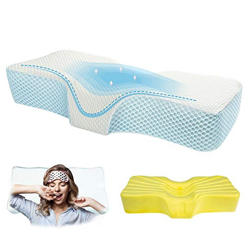 Memory Foam Anti-Snore Pillows for Neck Pain Relief - Ergonomic Orthopedic Cervical Pillow for Neck Support and Shoulder Pain - Side Sleeper Contour Pillow with Machine Washing Pillow Cover