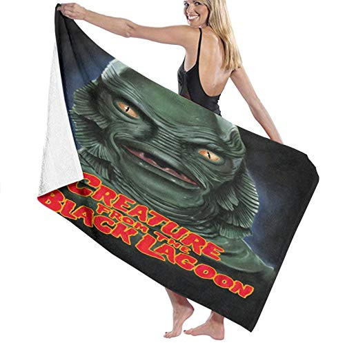 Creature from The Black Lagoon Luxury Bathroom Towels Funny Beach Towels Ultra Absorbent Microfiber Bath Towel Picnic Mat for Pool Swimming Bath Hotel  and  Spa Quality Bath Towels Adult Men Women