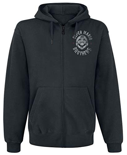SUPER MARIO Official Nintendo Biker Men's Zipper Hoodie - XL