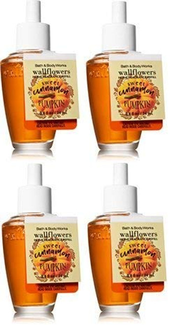 Bath and Body Works 4 Pack Sweet Cinnamon Pumpkin Wallflowers Fragrance Refill. 0.8 Oz. Bath and Body Works 4 Pack Sweet Cinnamon Pumpkin Wallflowers Fragrance Refill. 0.8 Oz.