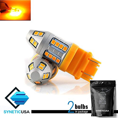 3157 50W Amber LED Turn Signal/DRL/Parking 920 Lumens High Power Light Bulbs (3157, Amber)