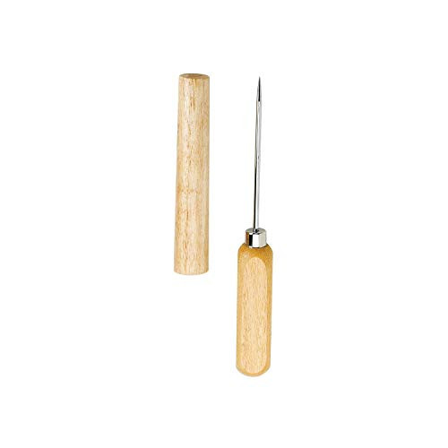 Stainless Steel Ice Pick with Safety Wooden Handle for Kitchen