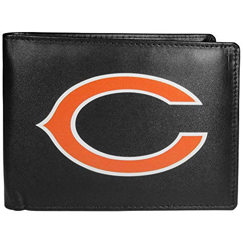 NFL Chicago Bears Unisex Siskiyou SportsLeather Bi-fold Wallet Large Logo Black One Size NFL Chicago Bears Unisex Siskiyou SportsLeather Bi-fold Wallet Large Logo Black One Size