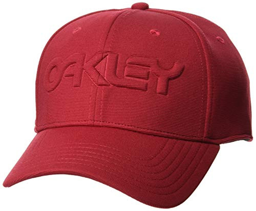 Oakley unisex adult 6 Panel Stretch Embossed Hat Raspberry Small-Medium US