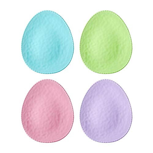 UPware 4-Piece Easter Heavyweight and Durable Melamine 9 Inch Egg Plate