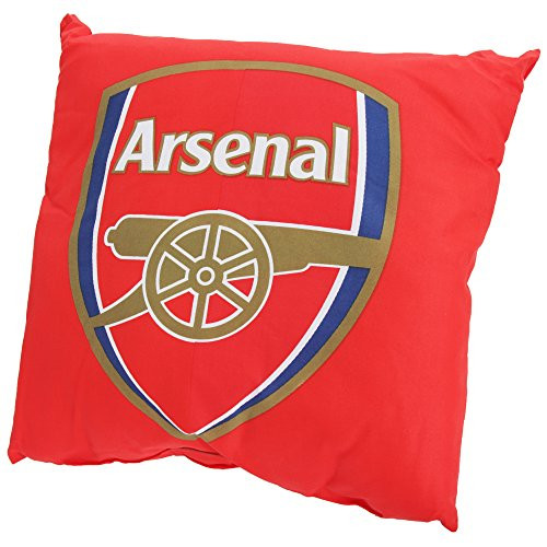 Arsenal FC Official Soccer Crest Cushion -14.5in x 14.5in- -Red-
