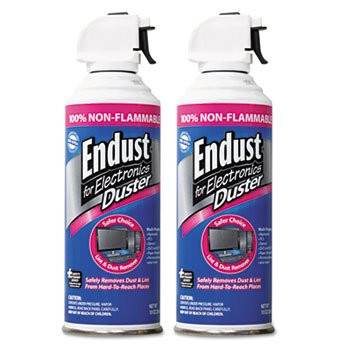 Endust 248050 - Compressed Gas Duster 2 10oz Cans-Pack-END248050