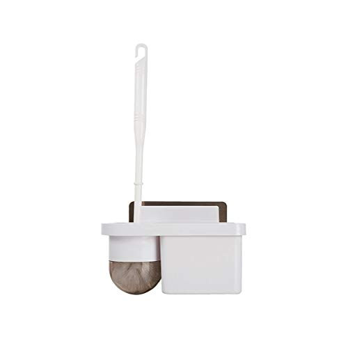 LJXLXY Toilet Brush Holder Household Bathroom Wall-Mounted Toilet Brush Set Creative Free Punching Depth Cleaning Rack Toilet Brush Holders for bathrooms
