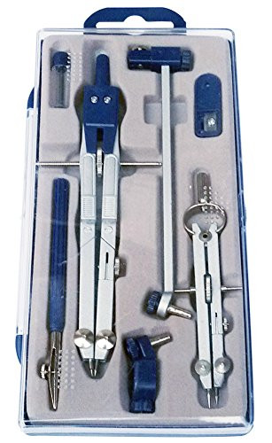 BYP Stainless Steel Circle Drawing Compasses Geometry Sets Math Drafting Dividers Tool Set 5 Pack