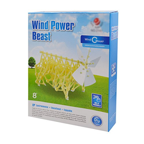 Monique Wind-Powered Animaris Mini DIY Assembly Scientist Strandbeest Model Kit Kinetic Sculpture Robot Toy