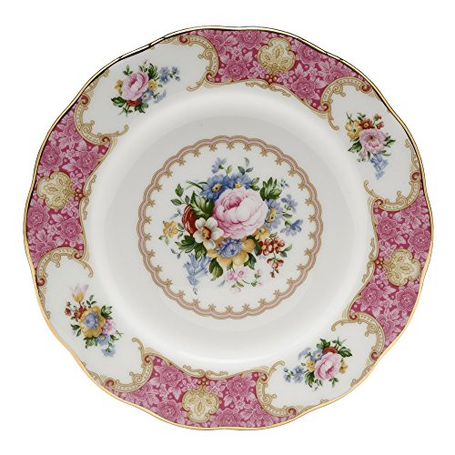 Royal Albert Lady Carlyle Salad Plate 8" Mostly White with Multicolored Floral Print