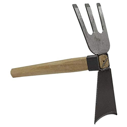 MTFZD Hand Hoe Small Handheld Grub Hoe Gardening Tool to Remove Grass Weeds Planting Weeding Pick Digging -Size - 36x36x23cm-