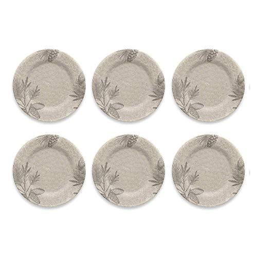 TarHong Rustic Pine Dinner Plate 10.5" Melamine Set of 6