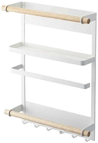 Yamazaki Home Tosca Magnetic Kitchen Storage Rack  Refrigerator Organizer Wall Holder
