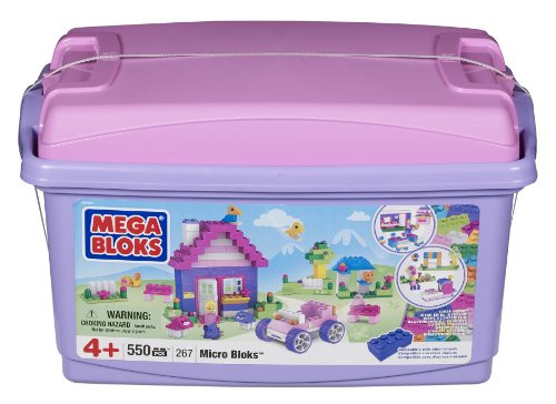 Mega Bloks Micro Bloks Tub Pink -550- Mega Bloks Micro Bloks Tub Pink -550-
