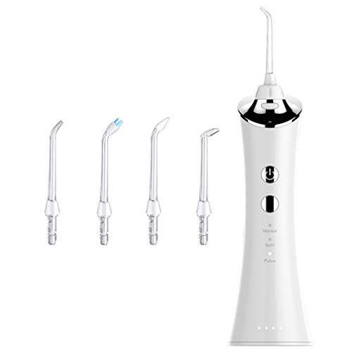 HEALLILY Water Flosser Cordless Oral Irrigator Portable Rechargeable Flosser Oral Irrigator Water Toothpick with 4 Tips