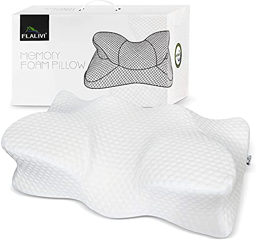 Flalivi Cervical Pillow Memory Foam Pillow Contour Pillows for Neck and Shoulder Pain Ergonomic Orthopedic Sleeping Neck Contoured Support Pillow for Side Sleepers Back and Stomach Sleepers Flalivi Cervical Pillow Memory Foam Pillow Contour Pillows for Neck and Shoulder Pain Ergonomic Orthopedic Sleeping Neck Contoured Support Pillow for Side Sleepers Back and Stomach Sleepers