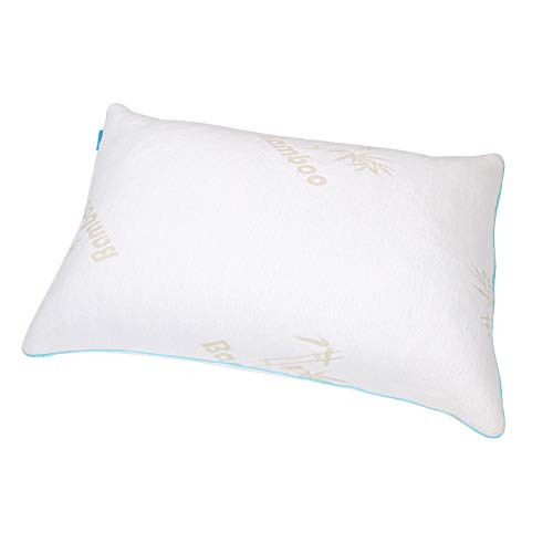 KINGBEST Pillows for Sleeping Shredded Memory Foam Pillows for Side Back Stomach Sleepers with Washable Cover Adjustable Sleeping Pillows-Queen -C-